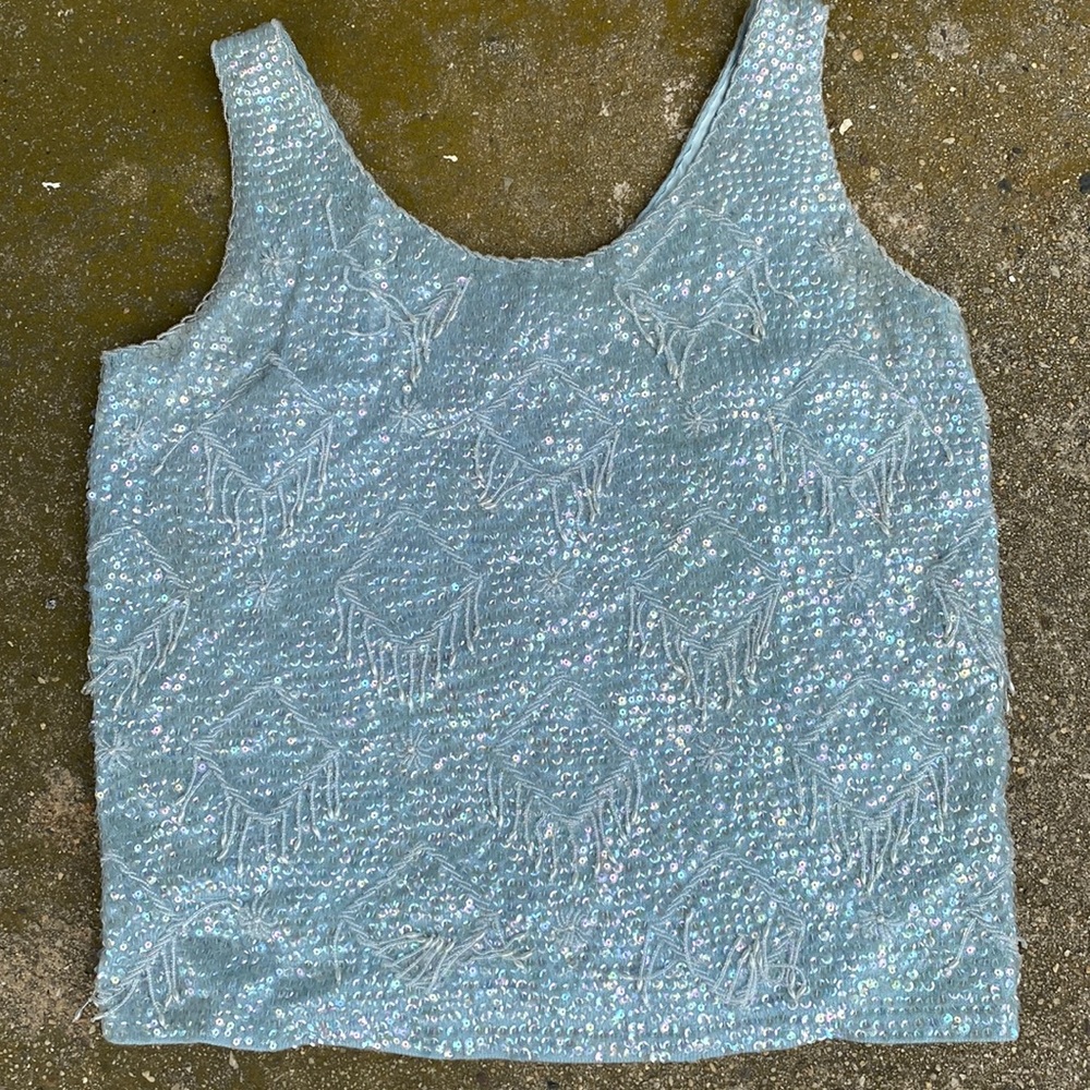 Laura Ming Wool sequin embellished shirt Hong Kong XL